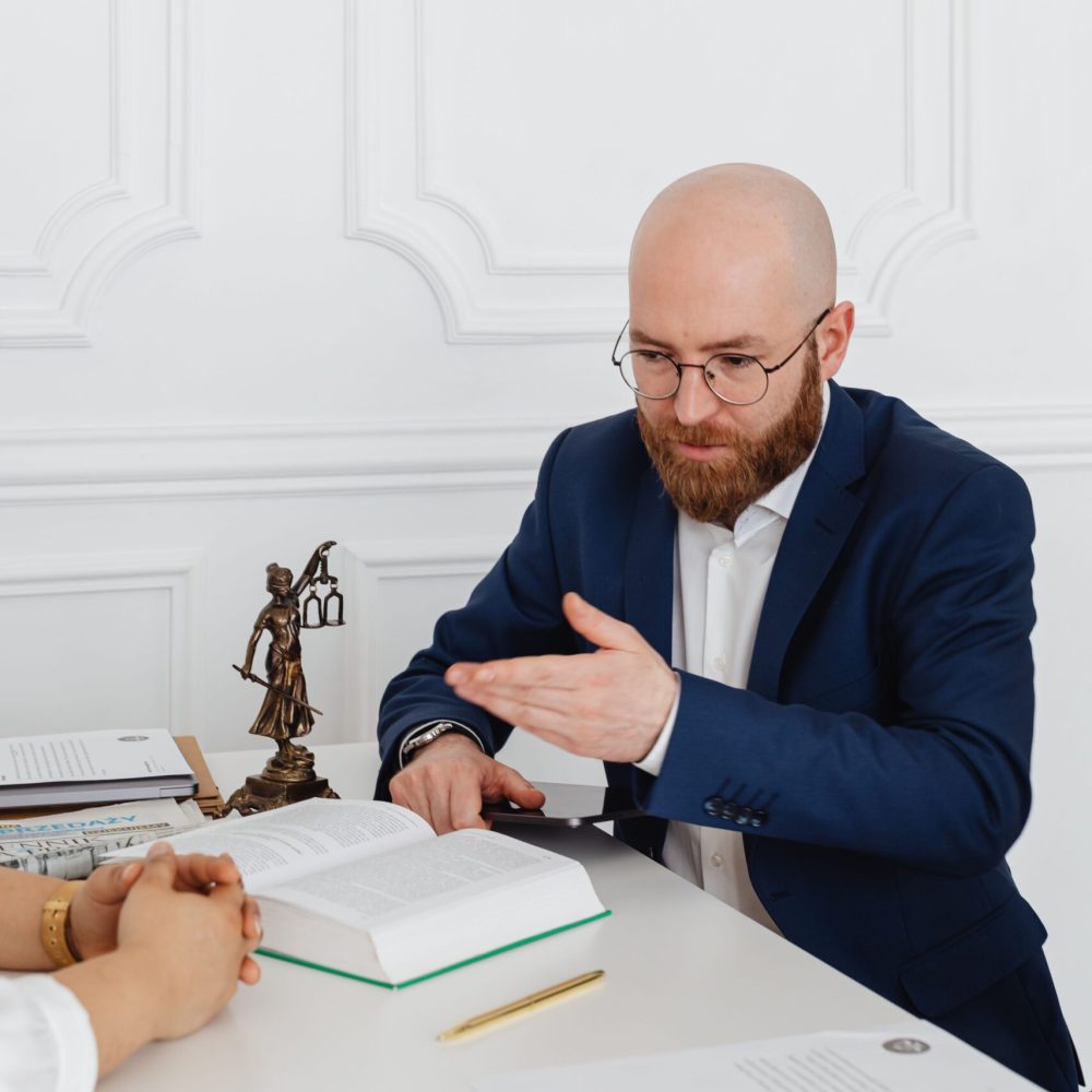 A Person is Explaining About Property Dispute